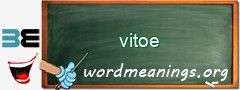 WordMeaning blackboard for vitoe